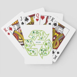 Environmentally eco-friendly green playing cards