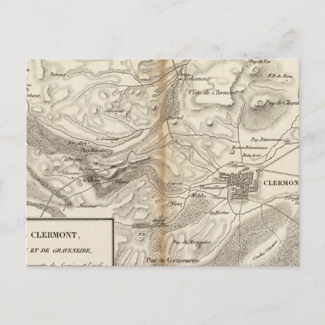 Environs de Clermont Postcard (Front)