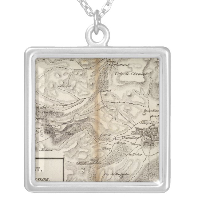 Environs de Clermont Silver Plated Necklace (Front)