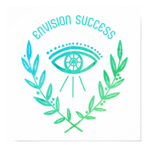 ENVISION SUCCESS Motivation Inspirational Boho Eye Poster