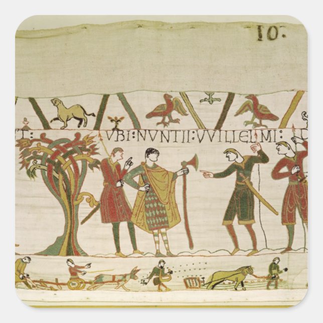 Envoys from Duke William are Sent to Count Guy Square Sticker (Front)