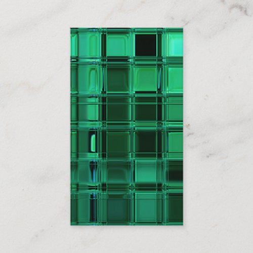Envy Green Pattern Mosaic Tile Art Business Card