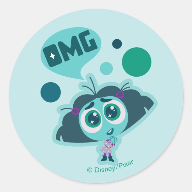 Envy "OMG" Classic Round Sticker (Front)