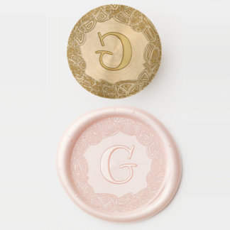 Enwreathed Initial Solid Brass Wax Stamper