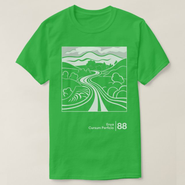 Enya Minimalist Style Graphic Design 2 T-Shirt (Design Front)