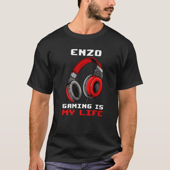 Enzo Gaming Is My Life Personalized T-Shirt (Front)