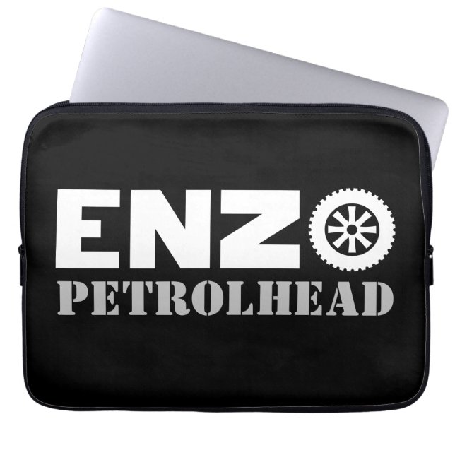 Enzo Petrol Head Laptop Sleeve (Front)