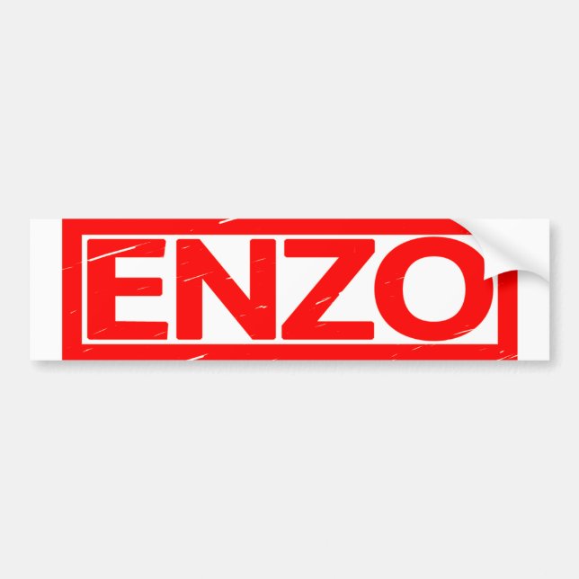Enzo Stamp Bumper Sticker (Front)