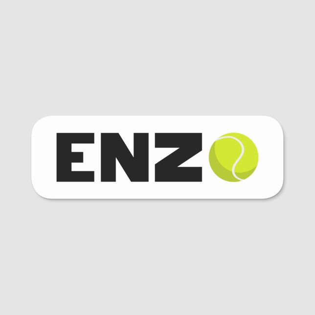 Enzo Tennis Name Tag (Front)