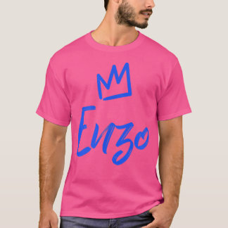 Enzo the King Blue Crown & Name for Men Called En T-Shirt