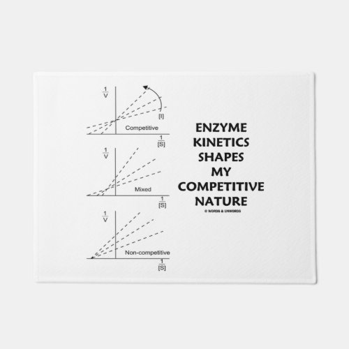 Enzyme Kinetics Shapes My Competitive Nature Humor Doormat