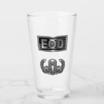 “EOD Badge” with Custom American Flag Glass “EOD Badge” with Custom American Flag Glass