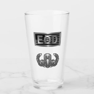 “EOD Badge” with Custom American Flag Glass