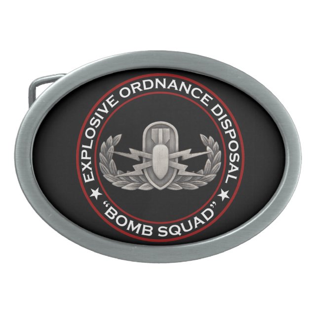 EOD "Bomb Squad" Belt Buckle (Front)