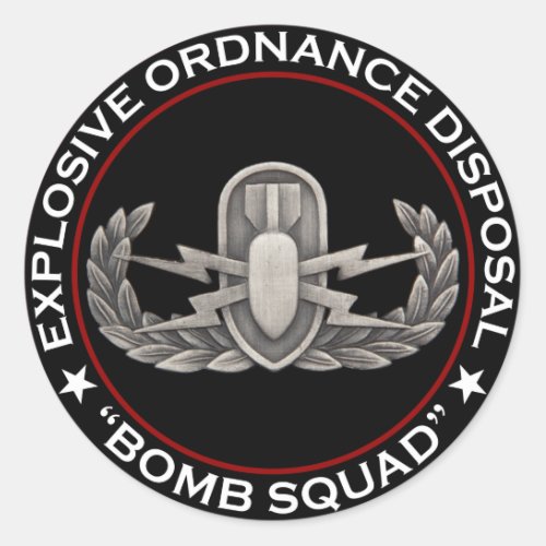 EOD Bomb Squad Classic Round Sticker