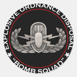 EOD "Bomb Squad" Classic Round Sticker