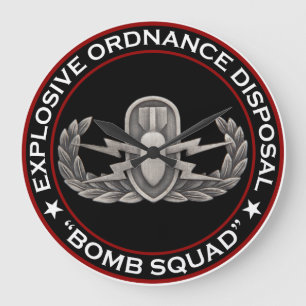EOD "Bomb Squad" Large Clock