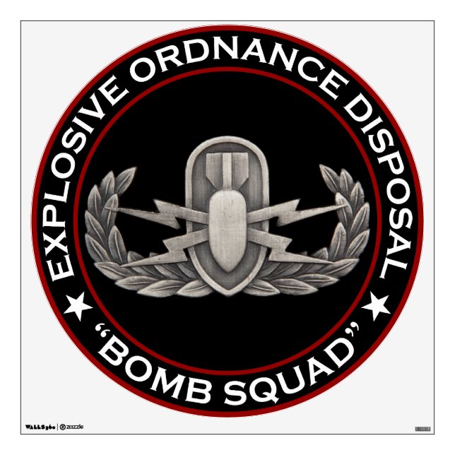 EOD "Bomb Squad" Wall Sticker (Front)