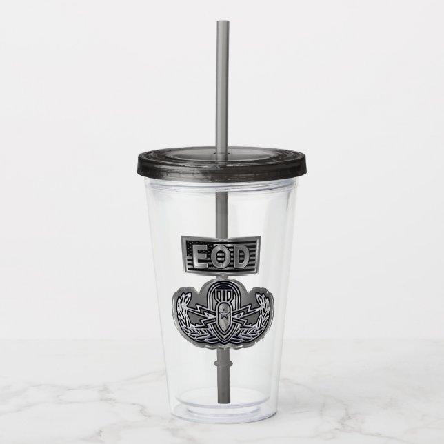 EOD Explosive Ordnance Disposal  Acrylic Tumbler (Front)