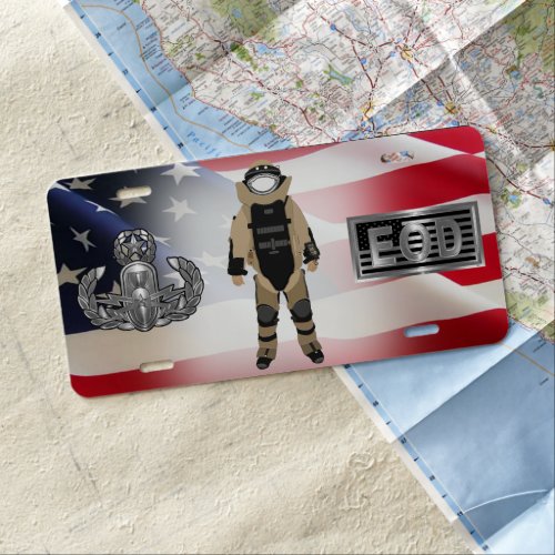 EOD Explosive Ordnance Disposal Bomb Suit License Plate