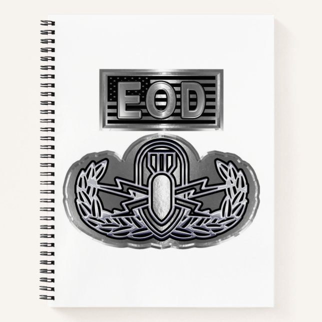 EOD Explosive Ordnance Disposal  Notebook (Front)