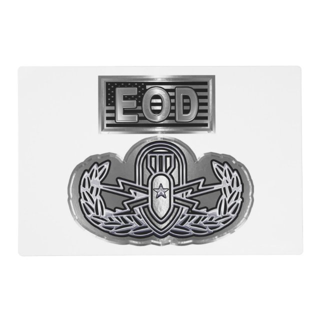 EOD Explosive Ordnance Disposal  Placemat (Front)