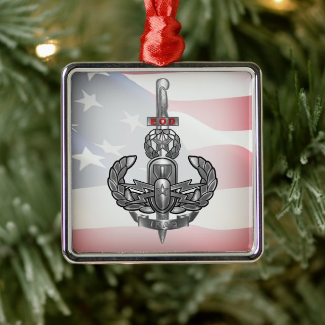 EOD Iraq Veteran  Metal Ornament (Tree)