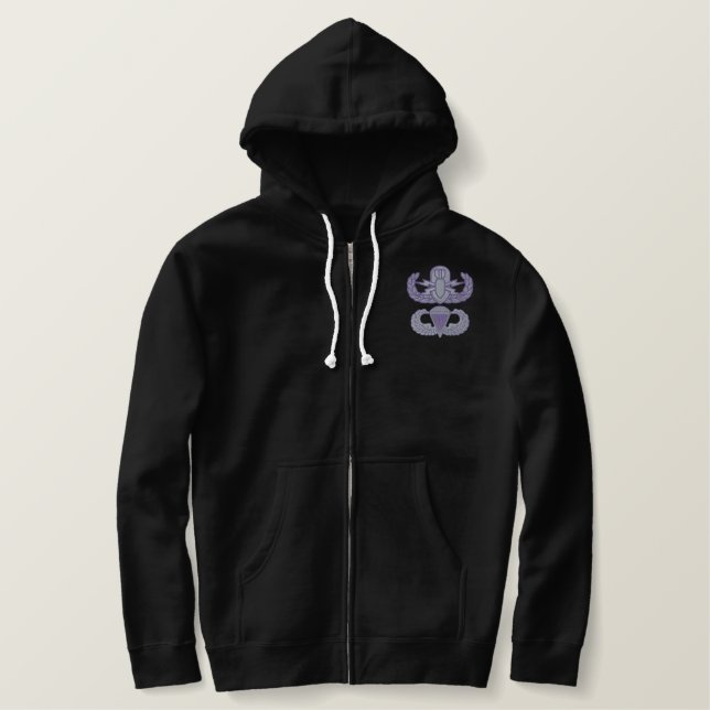EOD logo Airborne Embroidered Hoodie (Design Front)