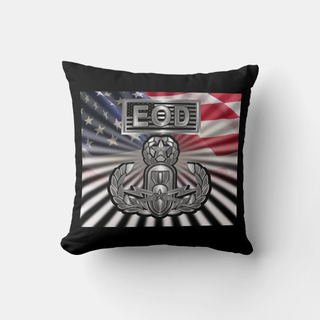 “EOD Master Blaster” Commemorative Throw Pillow (Front)
