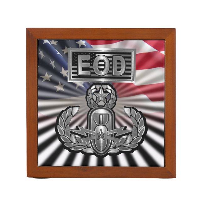 EOD Master Blaster US Flag Desk Organizer (Front)