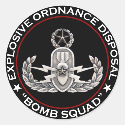 EOD Master Bomb Squad Classic Round Sticker