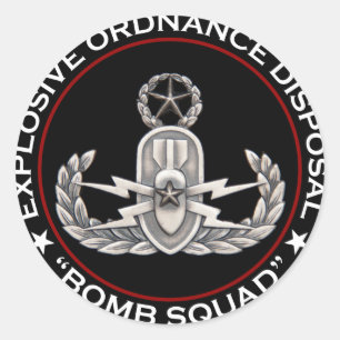 EOD Master "Bomb Squad" Classic Round Sticker