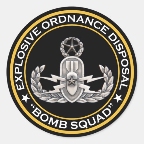 EOD Master Bomb Squad Classic Round Sticker