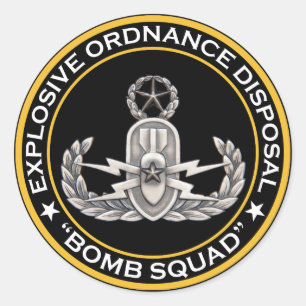 EOD Master Bomb Squad Classic Round Sticker
