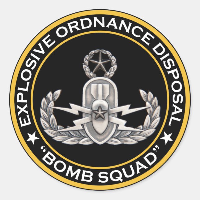 EOD Master Bomb Squad Classic Round Sticker (Front)