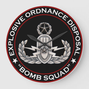 EOD Master "Bomb Squad" Large Clock