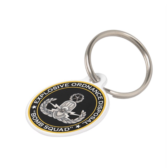 EOD Master Bomb Squad Pet Name Tag (Side)
