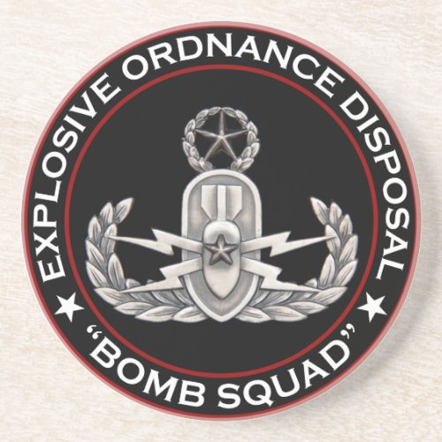 EOD Master Bomb Squad Sandstone Coaster