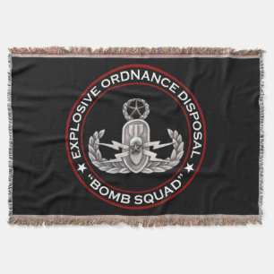 EOD Master Bomb Squad Throw Blanket