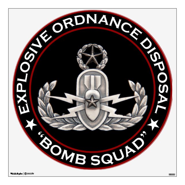 EOD Master "Bomb Squad" Wall Sticker (Front)