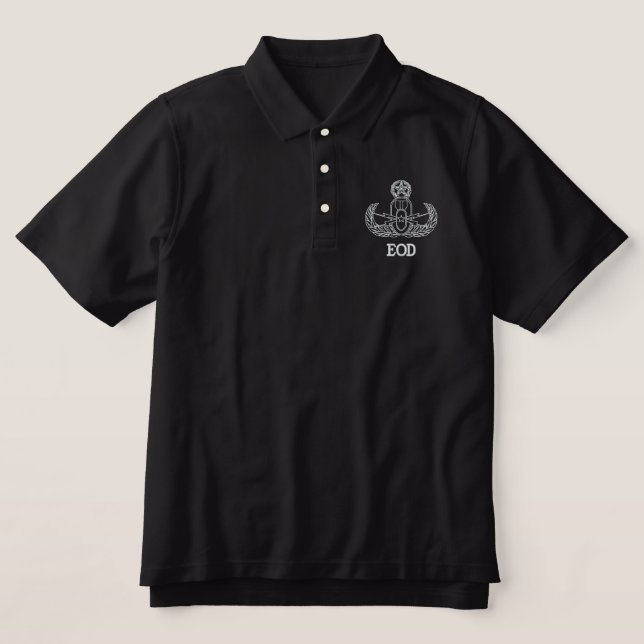 EOD Master crab Embroidered Polo Shirt (Design Front)
