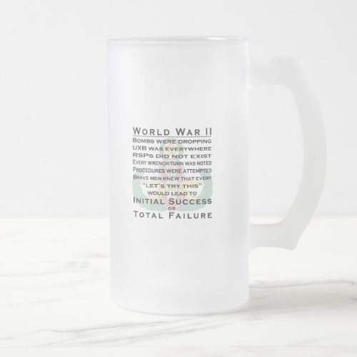 EOD Master WWII Frosted Glass Beer Mug