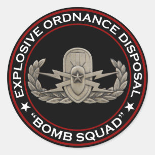 EOD Senior "Bomb Squad" Classic Round Sticker