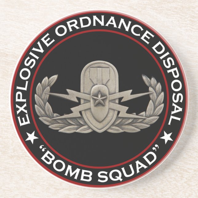 EOD Senior "Bomb Squad" Drink Coaster (Front)