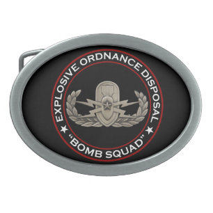 EOD Senior "Bomb Squad" Oval Belt Buckle