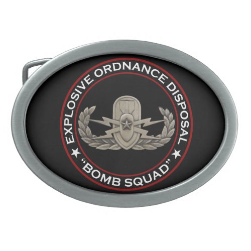 EOD Senior Bomb Squad Oval Belt Buckle