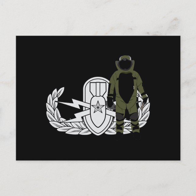 EOD Senior Bomb Suit Postcard (Front)