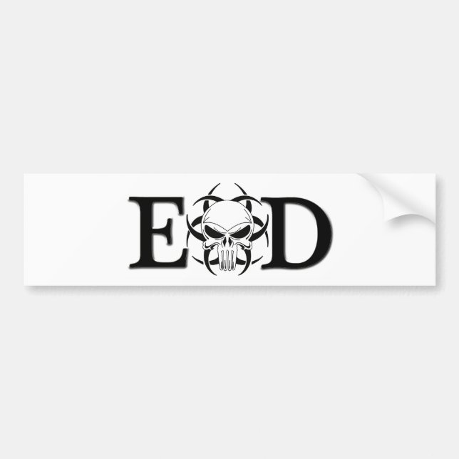 EOD skull Bumper Sticker (Front)