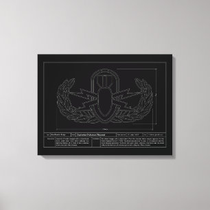 EOD Technical Drawing Canvas Print