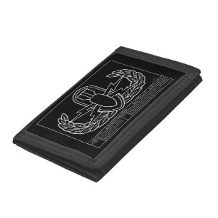 EOD Technical Drawing white Tri-fold Wallet